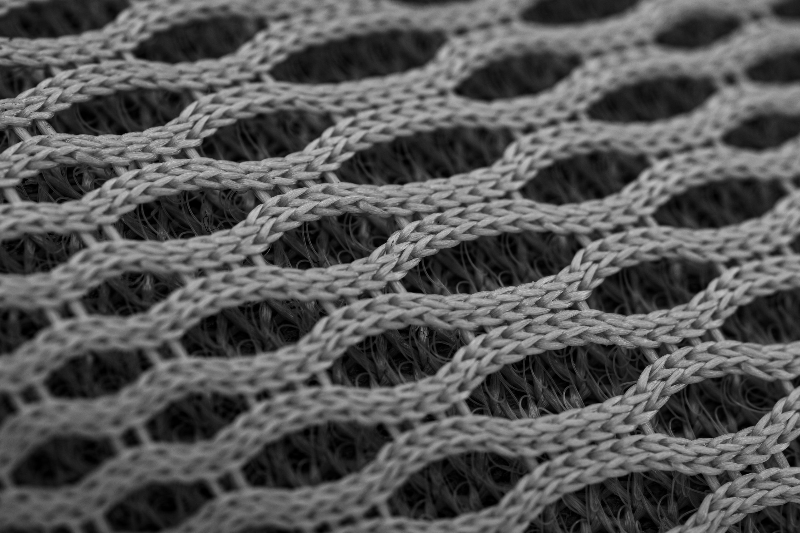 Gros plan texture polyamide gris tricote